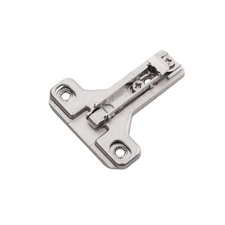 Hickory Hardware Hinge Concealed Face Frame Self-Close Mounting Plate 1 mm Polished Nickel Finish, 2PK HH075228-14
